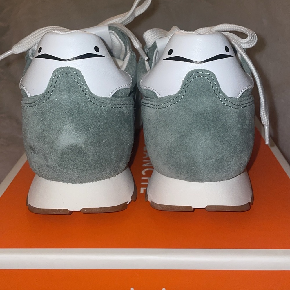 NWT VOILE BLANCHE JULIA Leather And Suede Sneakers in Sage - Picture 11 of 15